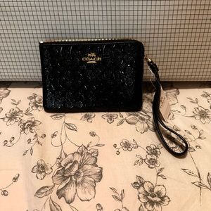 Patent leather Coach zip wallet